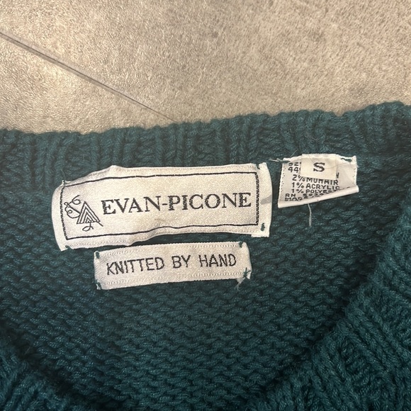 Evan Picone Vintage Knitted by Hand Fall Cardigan Sweater - Small - Picture 2 of 7